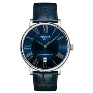 Tissot Carson Premium Powermatic 80 | Blue Dial | Leather Strap | T1224071604300