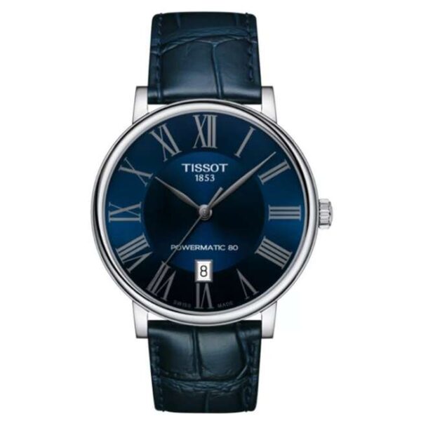 Tissot Carson Premium Powermatic 80 | Blue Dial | Leather Strap | T1224071604300