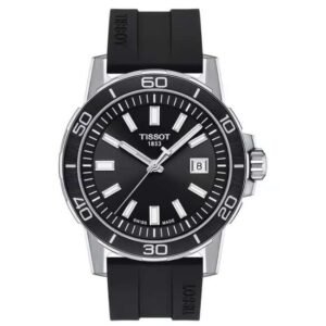 Tissot Men Tonneau Black T-Sport Watch