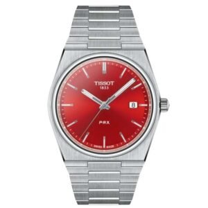 Tissot Men Tonneau Red Tissot PRX Watch