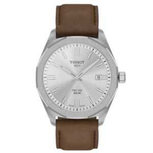 Tissot Men Round Silver TISSOT PRC 100 SOLAR Watch