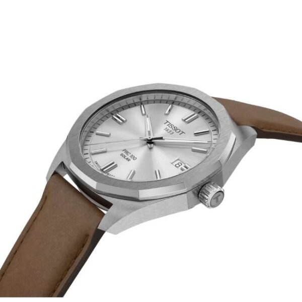 Tissot Men Round Silver TISSOT PRC 100 SOLAR Watch
