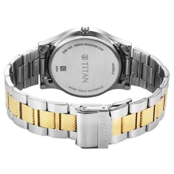 Titan Karishma Wedding Edit Stainless Steel Yellow Gold Men Watch 1650Bm05