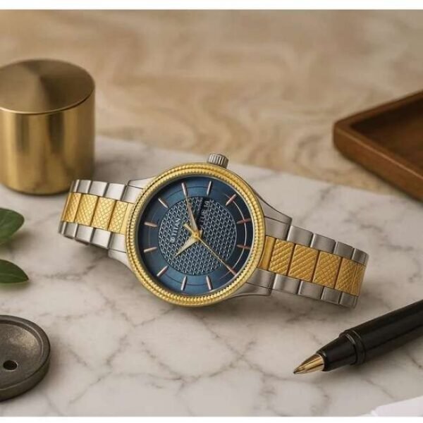 Titan Karishma Wedding Edit Stainless Steel Yellow Gold Men Watch 1650Bm05