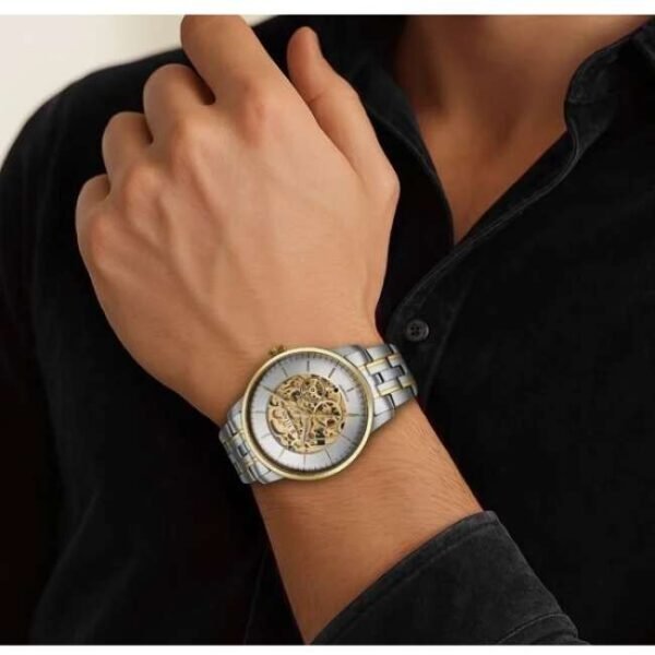 Titan Golden Heart Stainless Steel  Yellow Gold Men Watch 90110Bm01