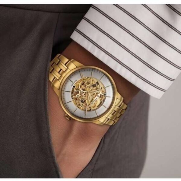 Titan Golden Heart Stainless Steel  Yellow Gold Men Watch 90110Ym01