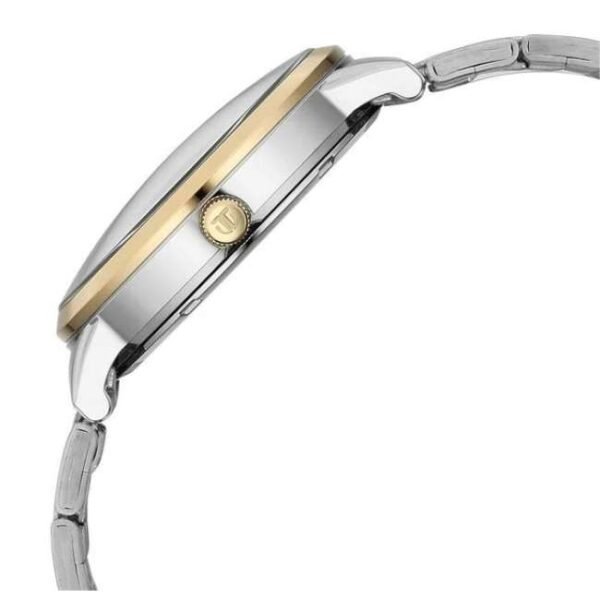 Titan Elegance Stainless Steel Yellow Gold Men Watch 90202Bm01