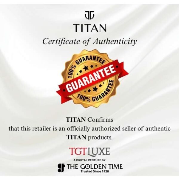 Titan Elegance Stainless Steel Yellow Gold Men Watch 90202Bm01