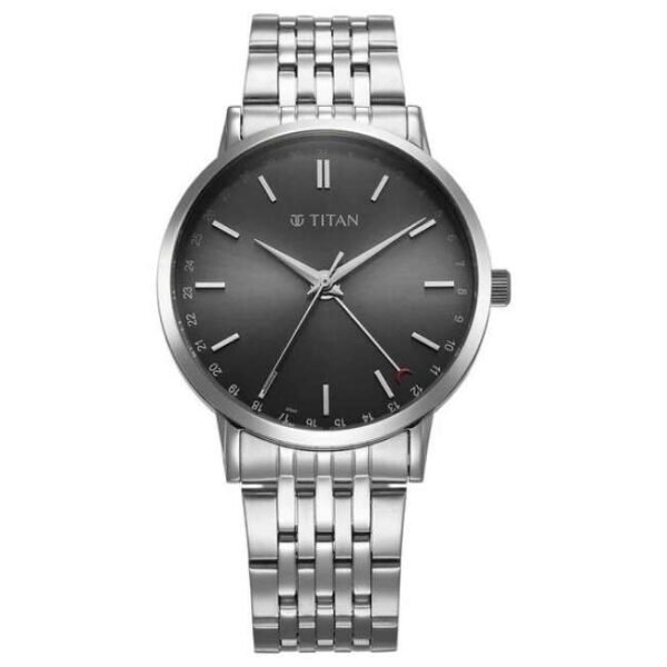 Titan Elegance Stainless Steel Silver Men Watch 90202Sm01