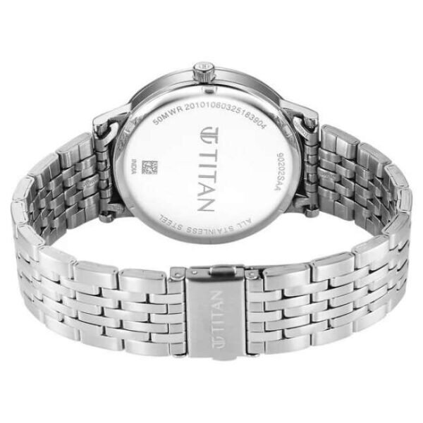 Titan Elegance Stainless Steel Silver Men Watch 90202Sm01