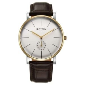 Titan Elegance Leather Brown Men Watch 90203Bl01
