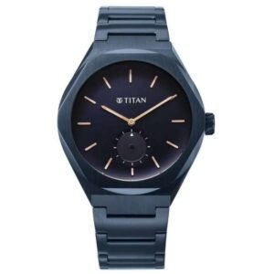 Titan Classique Contour Stainless Steel Deep Blue Men Watch 90210Qm01