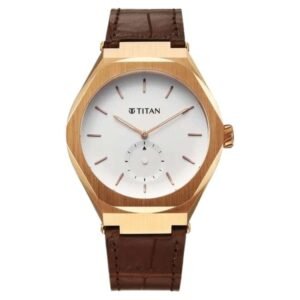 Titan Classique Contour Leather Brown Men Watch 90210Wl01