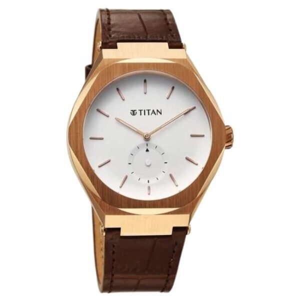 Titan Classique Contour Leather Brown Men Watch 90210Wl01