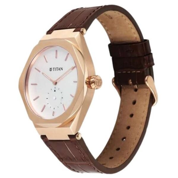 Titan Classique Contour Leather Brown Men Watch 90210Wl01