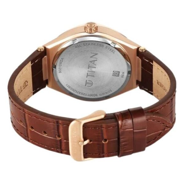 Titan Classique Contour Leather Brown Men Watch 90210Wl01