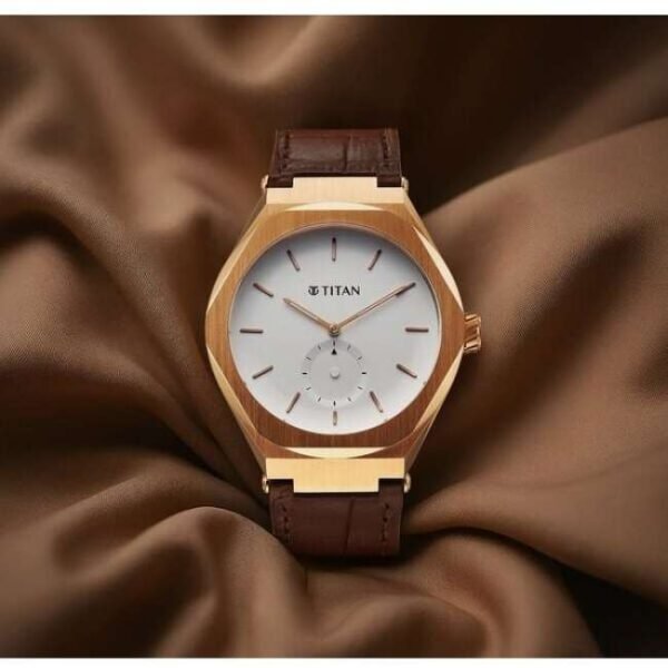 Titan Classique Contour Leather Brown Men Watch 90210Wl01