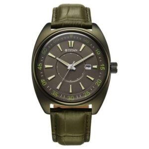 Titan Tonneau Stainless Steel Green Men Watch 90211Ql01
