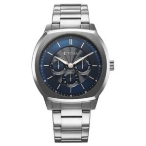 Titan Regalia Arc Stainless Steel Silver Men Watch 90213Sm01