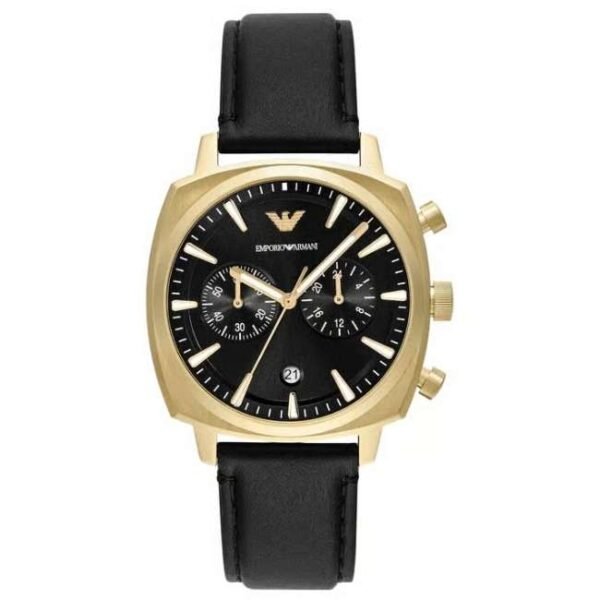 Emporio Armani Carlo Leather Black Men Watch AR11690