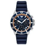 Emporio Armani World Expl Silicon Blue Men Watch AR11696