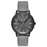 Armani Exchange Cayde Leather Grey Men Watch AX2764