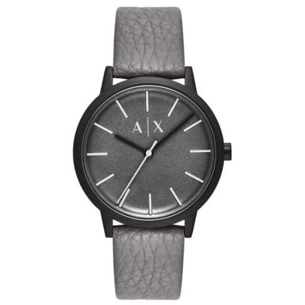 Armani Exchange Cayde Leather Grey Men Watch AX2764