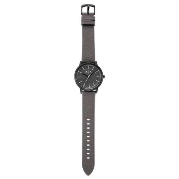 Armani Exchange Cayde Leather Grey Men Watch AX2764