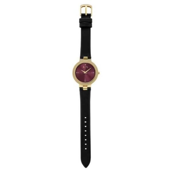 Armani Exchange Jackie Leather Black Women Watch AX5178