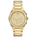 Armani Exchange Rafael Stainless Steel Gold Couple Watch AX7171SET