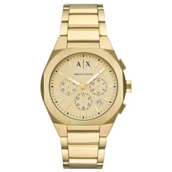 Armani Exchange Rafael Stainless Steel Gold Couple Watch AX7171SET