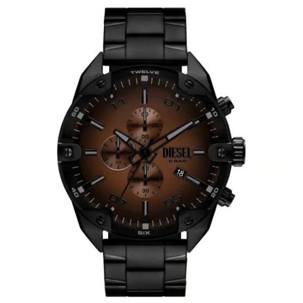 Diesel Spiked Stainless Steel Black Men Watch DZ4691