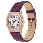 Fossil Harlow Leather Purple Women Watch ES5428