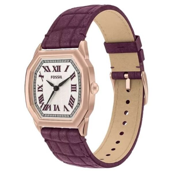 Fossil Harlow Leather Purple Women Watch ES5428