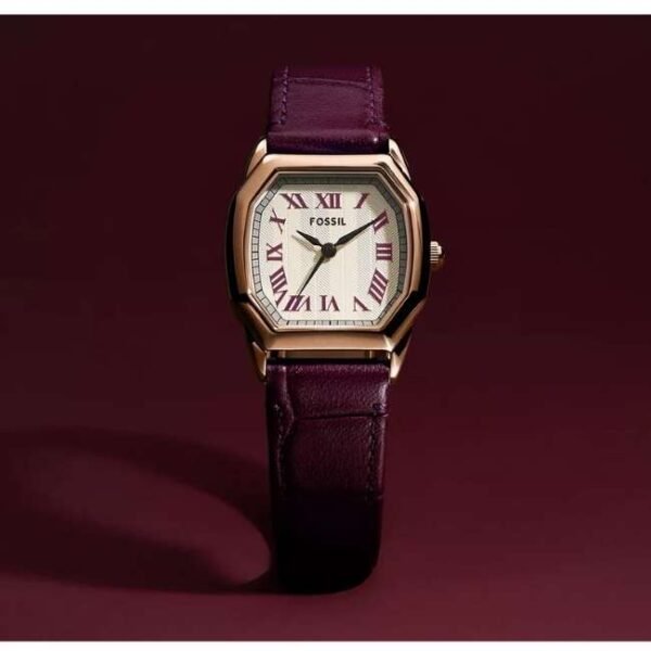 Fossil Harlow Leather Purple Women Watch ES5428