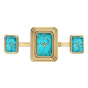 Fossil Raquel Watch Ring Stainless Steel Gold Women Watch ES5432
