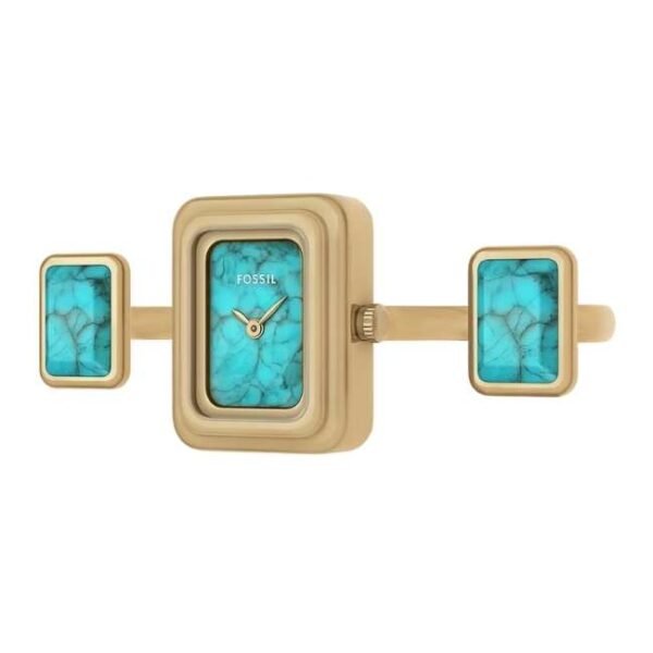 Fossil Raquel Watch Ring Stainless Steel Gold Women Watch ES5432