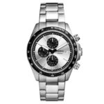 Fossil Autocross Stainless Steel Silver Men Watch FS6124