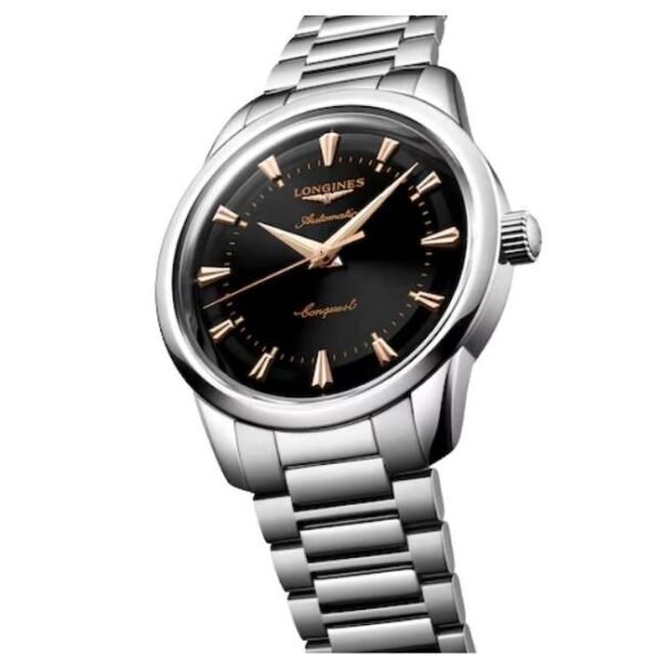 longines silver stainless steel men watch l16504526