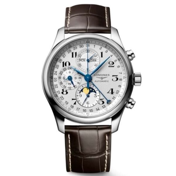 longines brown leather men watch l27734783