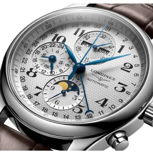 longines brown leather men watch l27734783