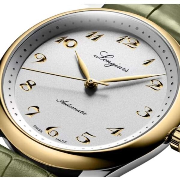 longines green leather men watch l27935722