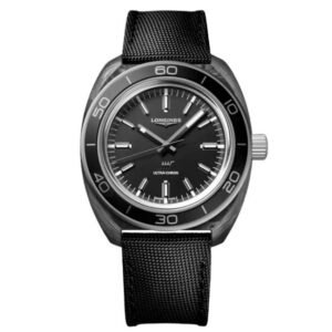 longines black carbon & titanium men watch l28394522