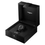 longines black carbon & titanium men watch l28394522