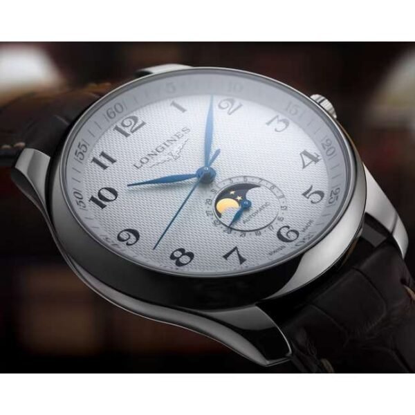 longines brown leather men watch l29194783