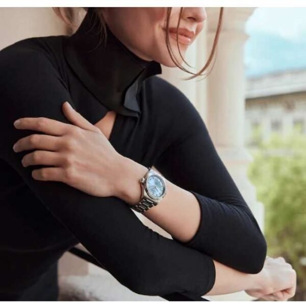 longines silver stainless steel women watch l34304926