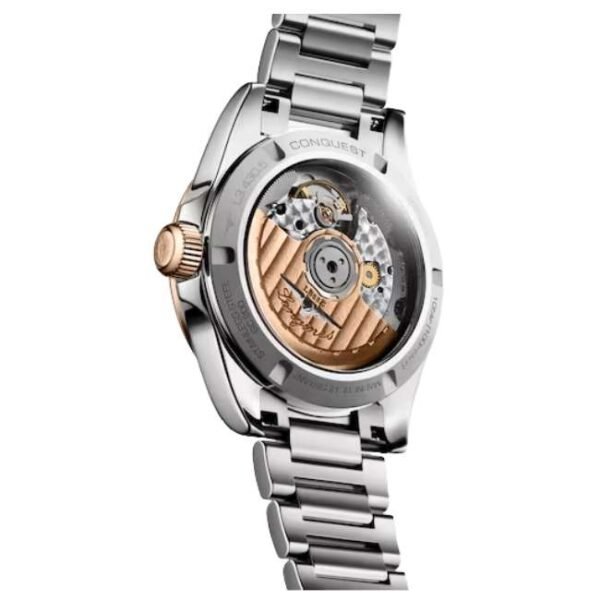 longines silver stainless steel men watch l34305026