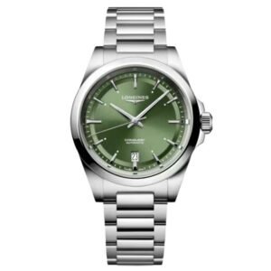 longines silver stainless steel men watch l37204026