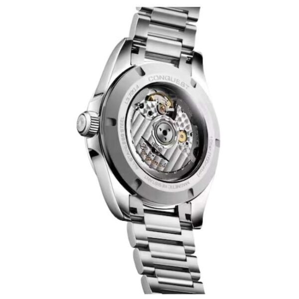 longines silver stainless steel men watch l37204026