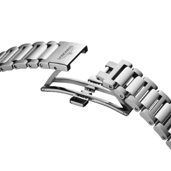 longines silver stainless steel men watch l37204026